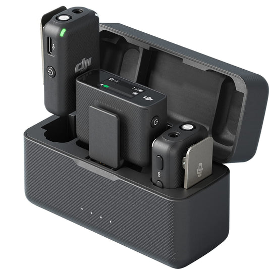 DJI MIC bezvadu radio mikrofonu komplekts 2 TX + 1 RX + ar uzlādes koferi