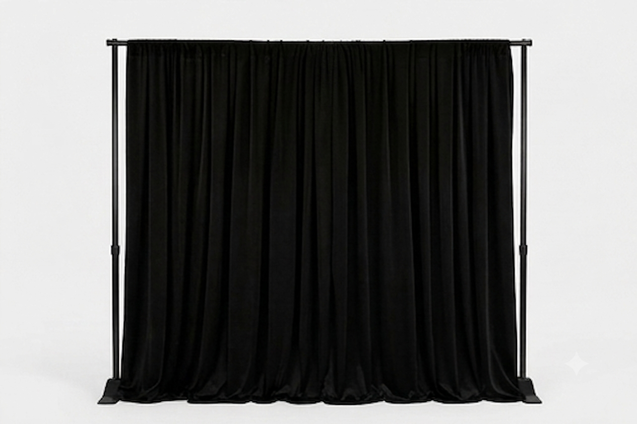 Melns foto fons 150×300 cm (2 gab.) | WHO-RENT