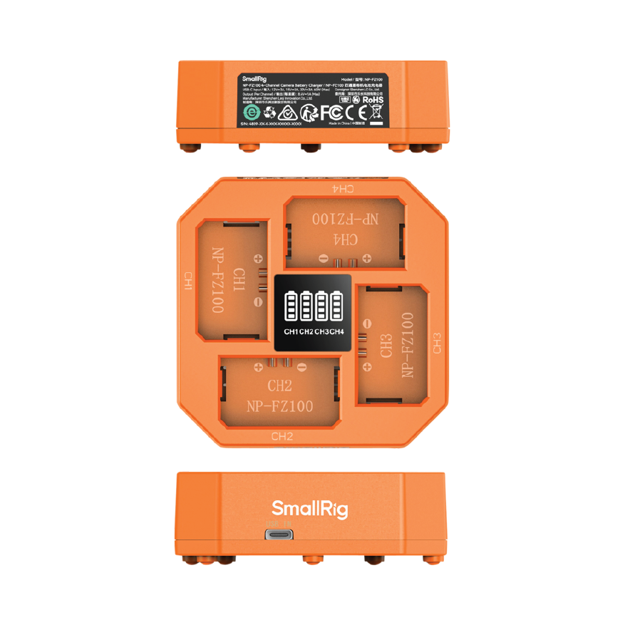 SmallRig 4839 NP-FZ100 4-Channel Camera Battery Charger-2 | WHO-RENT
